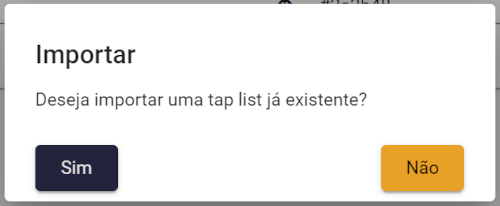 Importação de Tap List