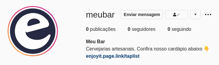 Exemplo nas Redes Sociais